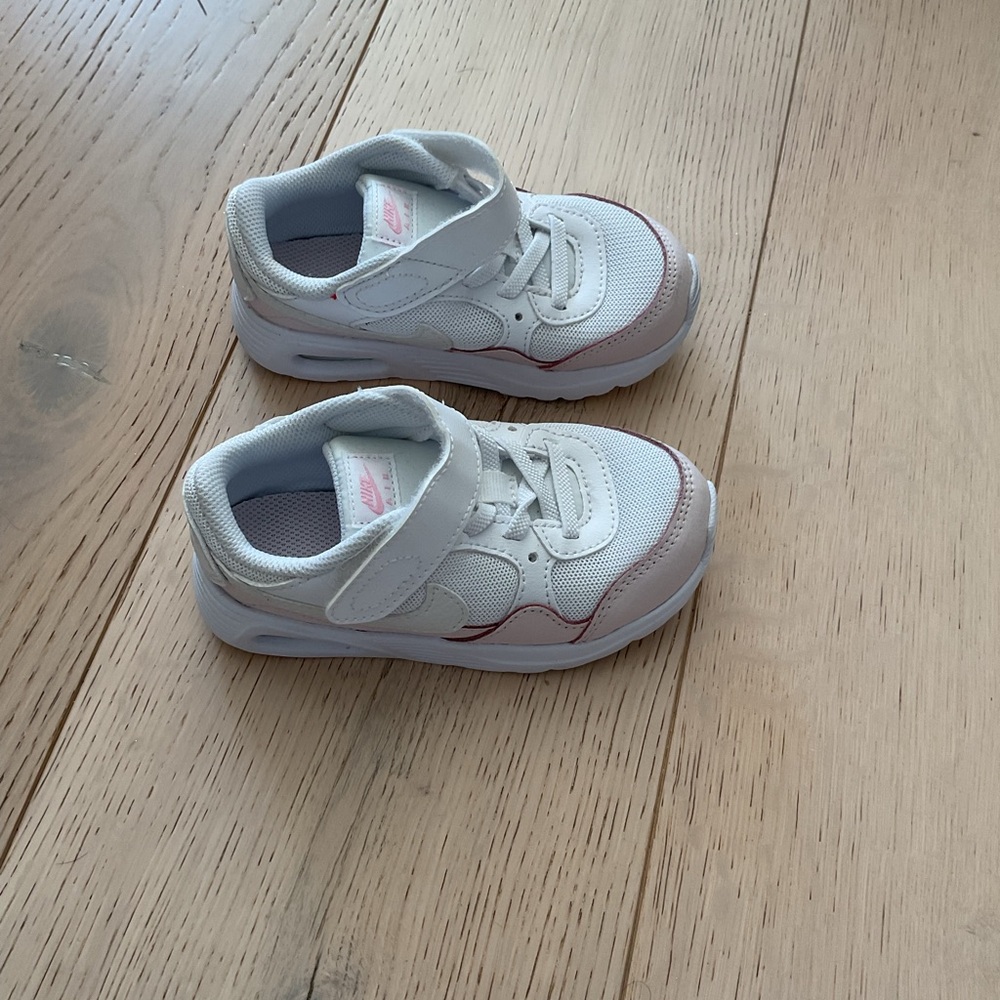 Nike Toddler White and Pink Sneakers